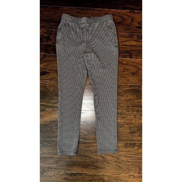 Express Womens Dress Pants Medium Black Houndstooth Skinny Pull On Pockets - Picture 11 of 11